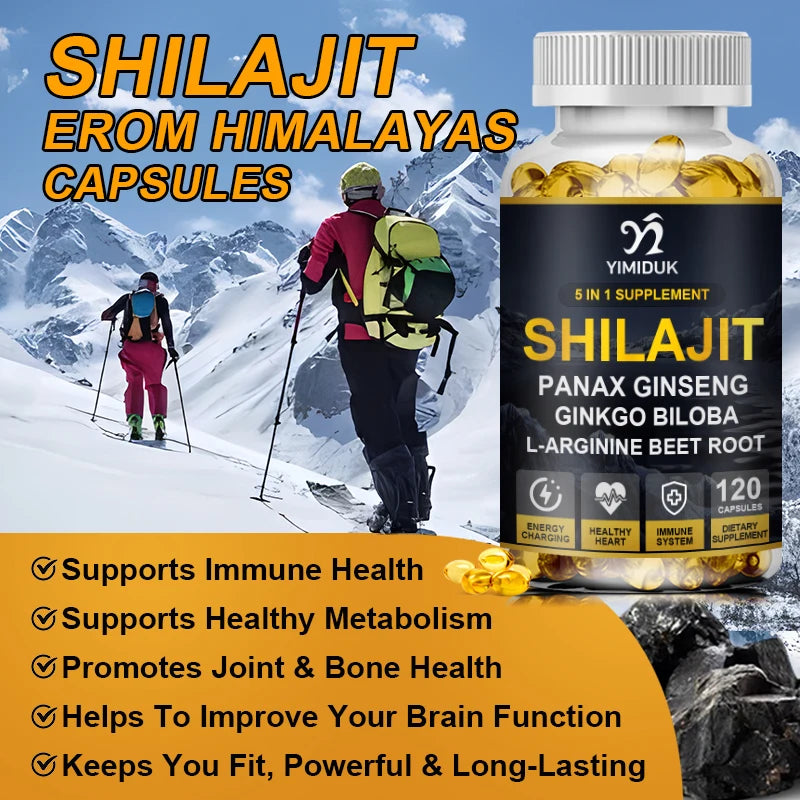 Shilajit 3500mg with L-Arginine & Beet Root, Supports Energy Production, Circulatory Health, Immune Function & Daily Performance
