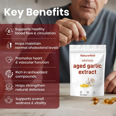Aged Garlic Extract - 7500mg Odorless Softgels