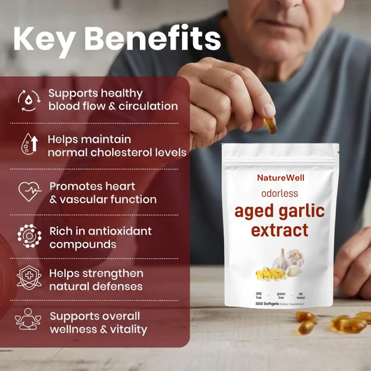 Aged Garlic Extract - 7500mg Odorless Softgels